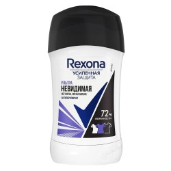 Дезодорант-антиперспирант, Rexona (Рексона) 40 мл ультра невидимая усиленная защита 3в1 нет пятен пота и запаха 72 ч уверенности стик